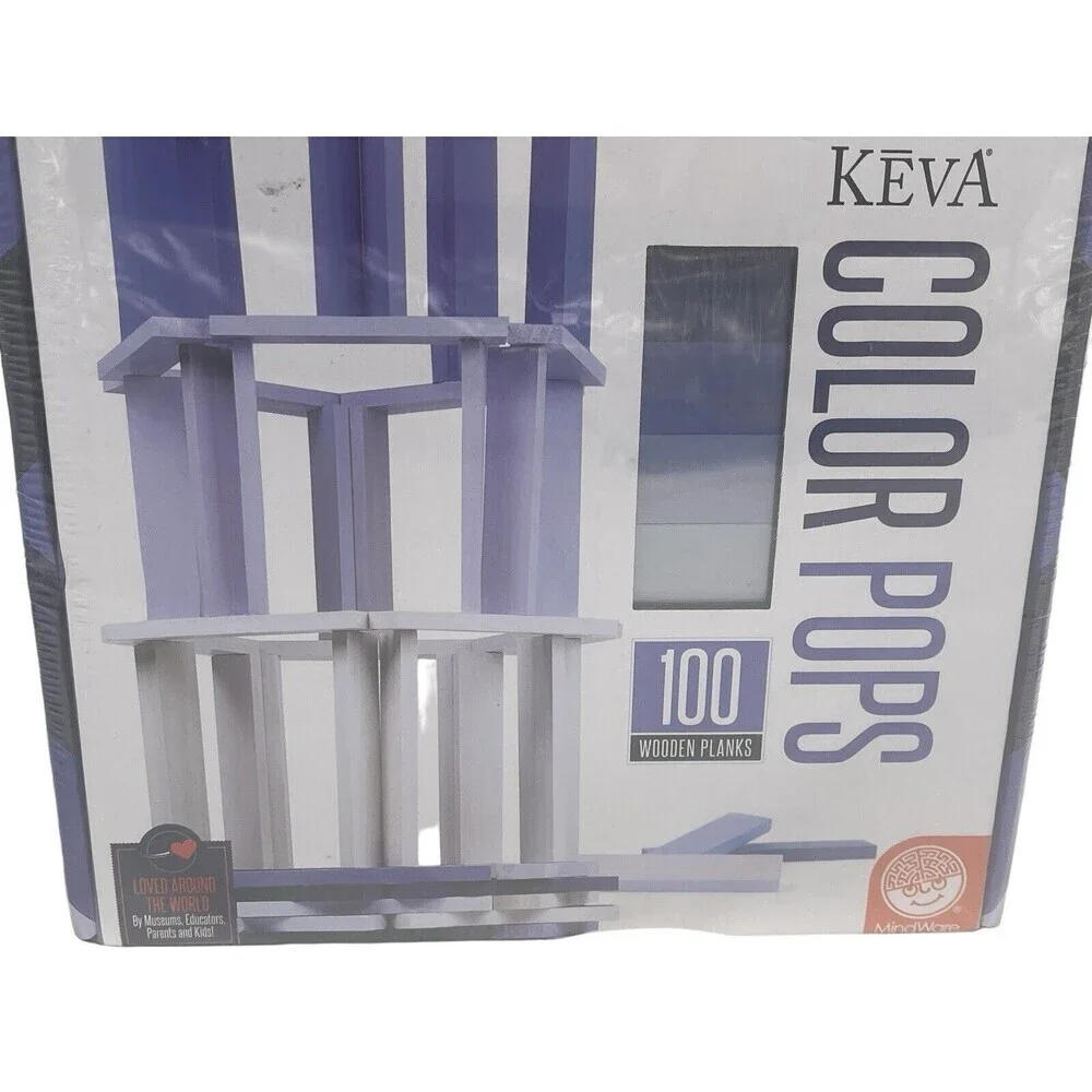 KEVA Color Pops Wooden Building Planks 100 Pieces NEW SEALED Shades of Purple